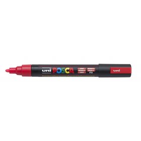 Marcador de tinta Posca PC-5M - Ponta redonda de 1,8 a 2,5 mm - À base de água - Resistente à luz - Não permanente - Vermelho