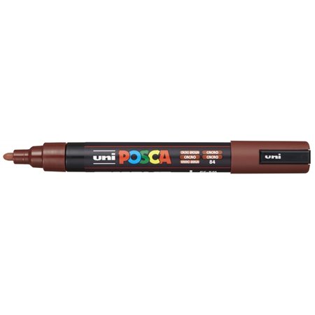 Marcador de tinta Posca PC-5M - Ponta redonda de 1,8 a 2,5 mm - À base de água - Não permanente - Resistente à luz - Inodoro - C