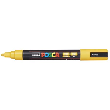 Marcador de tinta Posca PC-5M - Ponta de poliéster de 1,8 a 2,5 mm - Tinta à base de água - Resistente à luz - Cor ocre