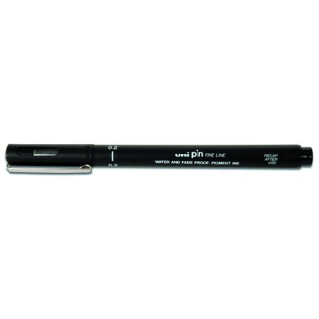 Marcador calibrado Uni-ball PIN02-200(S) - Ponta de poliacetal de 0,2 mm - Tinta pigmentada resistente à água e à luz - Ideal pa