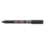 Marcador de tinta Posca PC-1MR - Ponta de rolo de fibra de 0,7 mm - Tinta pigmentada à base de água - Resistente à luz - Preto
