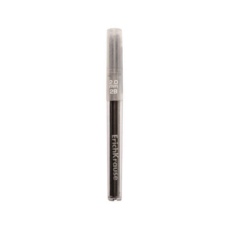 Conjunto de 5 minas de reposição Erichkrause para lapiseiras - 2,0 mm - 2B - Pretas