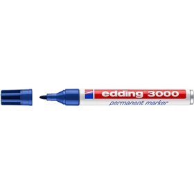 Marcador permanente Edding 3000 - Ponta redonda de 1,5 mm - Espessura da linha entre 1,5 e 3 mm - Recarregável - Secagem rápida 