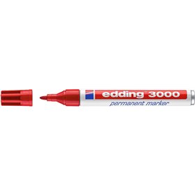 Marcador permanente Edding 3000 - Ponta redonda de 1,5 mm - Espessura da linha entre 1,5 e 3 mm - Recarregável - Secagem rápida 