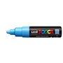 Marcador de tinta Posca PC-7M - Ponta redonda de 4,5 a 5,5 mm - Tinta à base de água - Resistente à luz - Azul claro