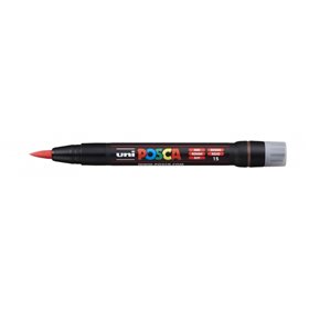 Marcador de tinta Posca PCF-350 - Ponta de pincel acrílica - Tinta à base de água - Não permanente - Resistente à luz - Inodoro 