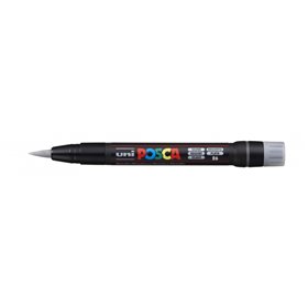 Marcador de tinta Posca PCF-350 - Ponta de pincel acrílica - Tinta pigmentada à base de água - Resistente à luz - Não permanente