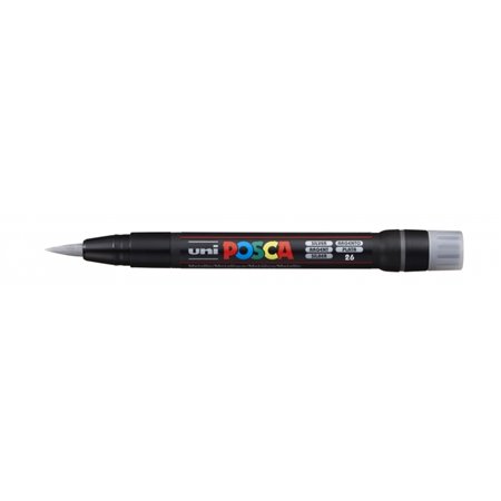 Marcador de tinta Posca PCF-350 - Ponta de pincel acrílica - Tinta pigmentada à base de água - Resistente à luz - Não permanente