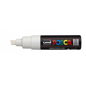 Marcador de tinta Posca PC-8K - Ponta chanfrada de 8 mm - Acrílico - Tinta à base de água - Não permanente - Resistente à luz - 