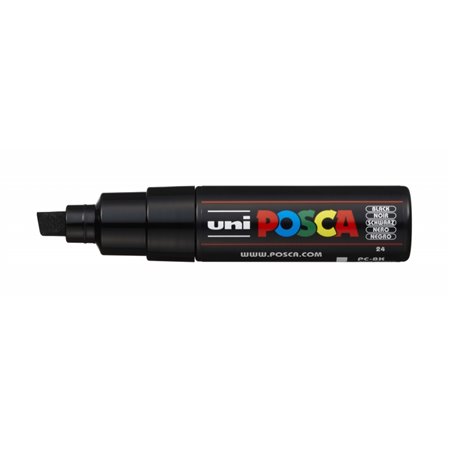 Marcador de tinta Posca PC-8K - Ponta chanfrada acrílica de 8 mm - Tinta à base de água - Resistente à luz - Não permanente - Pr