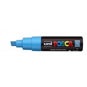 Marcador de tinta Posca PC-8K - Ponta chanfrada acrílica de 8 mm - Tinta à base de água - Resistente à luz - Não permanente - Tu