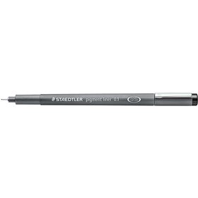 Caneta Staedtler Pigment Liner 308 Fineliner - Espessura da linha 0,1 mm - Secagem rápida - Preta