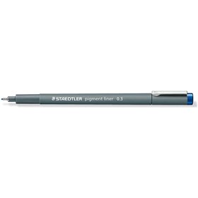 Caneta Staedtler Pigment Liner 308 Fineliner - Espessura da linha 0,3 mm - Secagem rápida - Azul