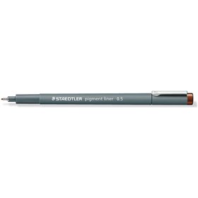 Caneta Staedtler Pigment Liner 308 Fineliner - Espessura da linha 0,5 mm - Secagem rápida - Marrom