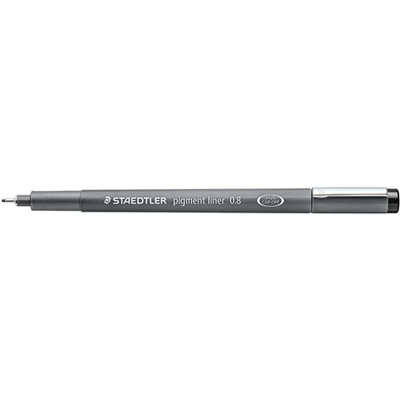 Caneta Staedtler Pigment Liner 308 Fineliner - Espessura da linha 0,8 mm - Secagem rápida - Preta