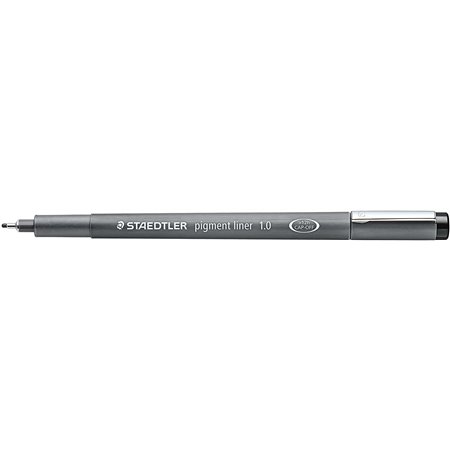 Caneta Staedtler Pigment Liner 308 Fineliner - Espessura da linha de 1 mm - Secagem rápida - Preta
