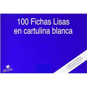 Pacote com 100 fichas de índice lisas Mariola nº 5 para arquivamento - Medidas: 215 x 160 mm - Cor: Branca