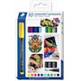 Staedtler Lumocolor 317 - Pacote com 10 Marcadores Permanentes - Ponta Redonda Média - Largura da Linha Aprox. 1mm - Tampa com C