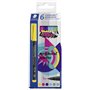 Staedtler Lumocolor 317 - Pacote com 6 Marcadores Permanentes - Ponta Redonda Média - Largura da Linha Aprox. 1mm - Tampa com Cl