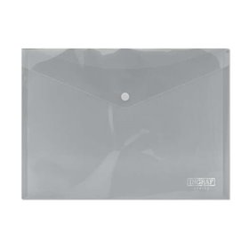 Envelope para documentos Ingraf A4 - Fecho de pressão - Polipropileno cristal transparente