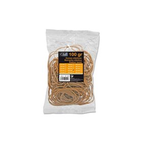 Pacote de elásticos de escritório de 100g e 120mm - Alta qualidade - Marrom