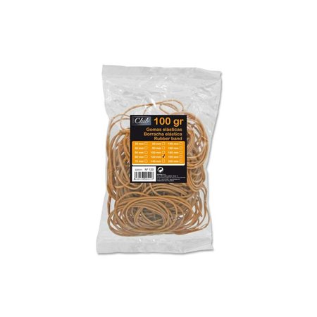 Pacote de elásticos de escritório de 100g e 120mm - Alta qualidade - Marrom