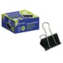 Bismark Pacote com 12 Clips de Papel Metálicos 41mm - Lâmina Dobrável - Preto