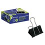 Bismark Pacote com 12 Clips de Papel Metálicos 19mm - Lâmina Dobrável - Preto