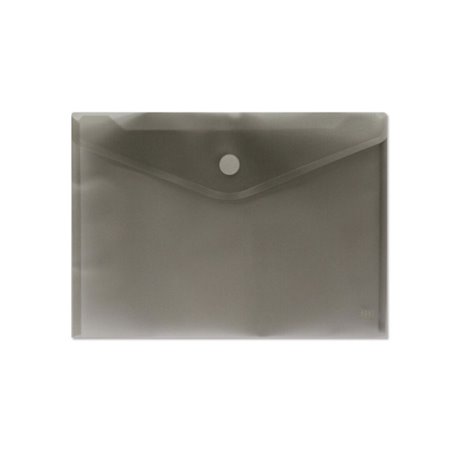 Envelope porta-documentos A4 - Fecho de velcro - Fabricado em polipropileno - Dimensões 325 x 230 mm - Preto transparente