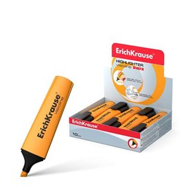 Marcador fluorescente Erichkrause Visioline V-12 - Ponta chanfrada - Tinta à base de água - Laranja