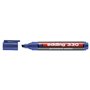Marcador permanente Edding 330 - Ponta chanfrada - Espessura da linha entre 1 e 5 mm - Tinta praticamente inodora - Tampa com cl