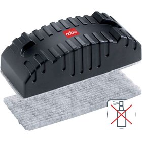 Apagador Magnético para Quadro Branco Nobo - Apagador a Seco - Remove Resíduos de Tinta e Sujeira - Preto