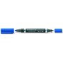 Marcador permanente Staedtler Lumocolor 348 com ponta dupla - Secagem rápida - Azul