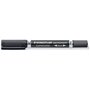 Marcador permanente Staedtler Lumocolor 348 com ponta dupla M e F - Secagem rápida - Preto