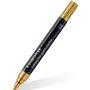 Marcador Acrílico Permanente Staedtler Lumocolor 349 - Espessura da Linha Aprox. 2,4 mm - Tinta à Base de Água - Dourado