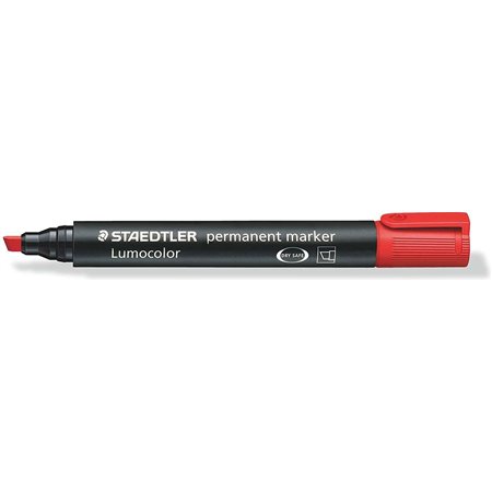 Marcador permanente Staedtler Lumocolor 350 - Ponta chanfrada de 2 a 5 mm aprox. - Tinta à base de álcool - Secagem rápida - Ver