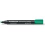 Marcador permanente Staedtler Lumocolor 350 - Ponta chanfrada aprox. 2-5 mm - Tinta à base de álcool - Secagem rápida - Verde