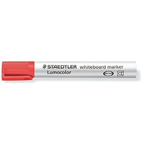Marcador para quadro branco Staedtler Lumocolor 351 - Ponta redonda - Espessura da linha de 2 mm - Tampa com clipe - Vermelho