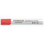 Marcador para quadro branco Staedtler Lumocolor 351 - Ponta redonda - Espessura da linha de 2 mm - Tampa com clipe - Vermelho