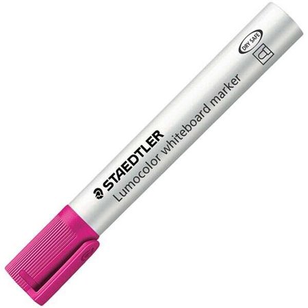 Marcador para quadro branco Staedtler Lumocolor 351 - Ponta redonda - Espessura da linha de 2 mm - Tampa com clipe - Rosa
