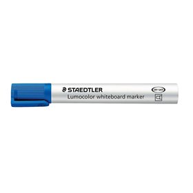 Marcador para quadro branco Staedtler Lumocolor 351 - Ponta redonda - Espessura da linha de 2 mm - Tampa com clipe - Azul