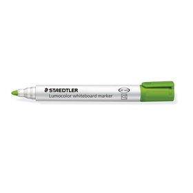 Marcador para quadro branco Staedtler Lumocolor 351 - Ponta redonda - Espessura da linha de 2 mm - Tampa com clipe - Verde limão