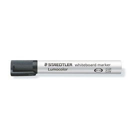 Marcador para quadro branco Staedtler Lumocolor 351 - Ponta redonda - Espessura da linha de 2 mm - Tampa com clipe - Preto