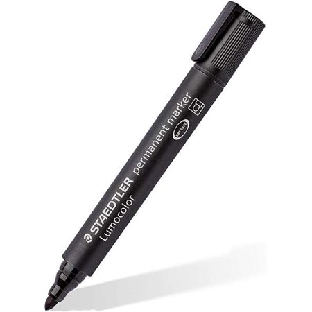 Marcador permanente Staedtler Lumocolor 352 - Ponta redonda - Largura da linha aprox. 2 mm - Tampa com clipe - Secagem rápida - 