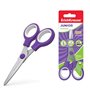 Tesoura Erichkrause Standard Junior em aço inoxidável, 13 cm - Pontas arredondadas - Resistente à corrosão - Cabos de plástico d