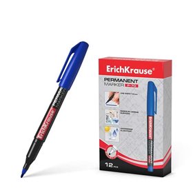 Marcador permanente Erichkrause P-70 - Ponta redonda de 1,0 mm - Resistente à água e à luz - Azul
