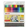 Edding 1200 Pacote com 30 Marcadores - Ponta Redonda - Tinta à Base de Água - Cores Sortidas Clássicas, Neon e Pastel