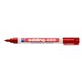 Marcador permanente Edding 400 - Ponta redonda - Largura da linha de 1 mm - Recarregável - Secagem rápida - Vermelho
