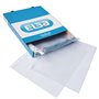 Pacote com 100 capas plásticas multifuradas Elba, 70 mícrons - Tamanho A4 - Acabamento cristalino - Transparentes