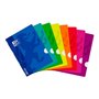 Caderno Oxford Openflex com grampos, formato A4, quadriculado 4x4mm - 48 folhas com margem - capa plástica - cores sortidas